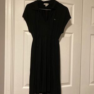 Black Lacoste pique cotton dress